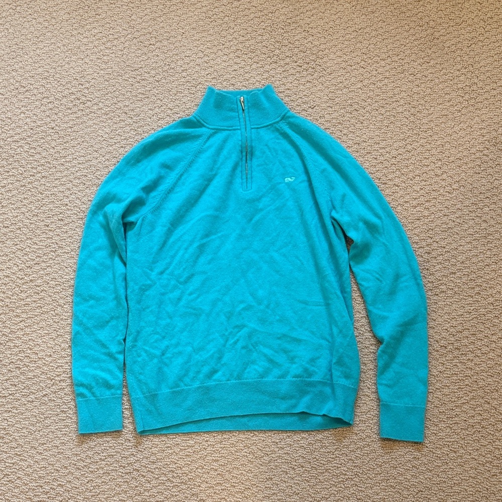 Vineyard Vines Turquoise Cowl Neck Sweater